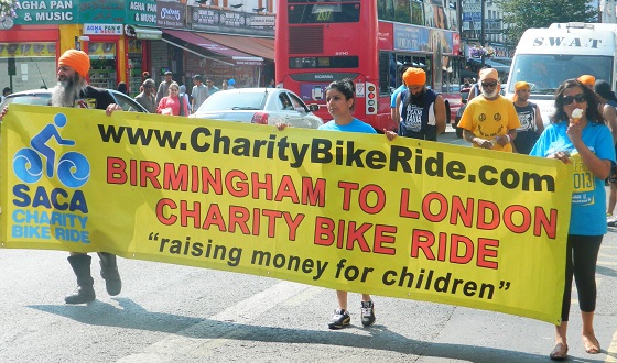 SACA Bike Ride ending in Southall