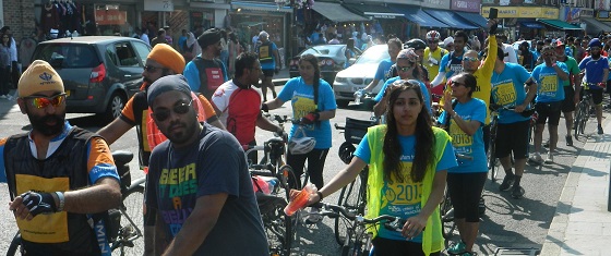 SACA Bike Ride ending in Southall
