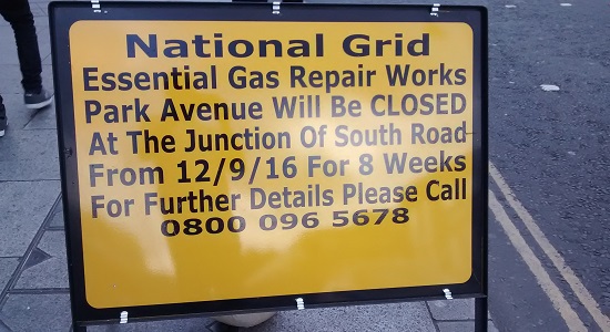 Park Avenue closure in southall
