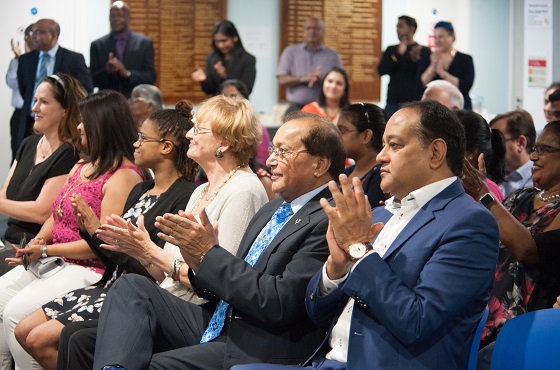 Guest at the relaunch of Acorn House College in Southall